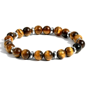 Vintage Natur Tigerauge Sodalith Stein Perlen Armband Für Herren Handgefertigt Bildstein Elastisches Charm Armband Schmuck Zubehör