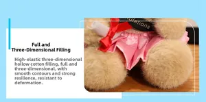 Details vom Abschluss-Teddybär mit hochelastischer Füllung und Glückwunschband