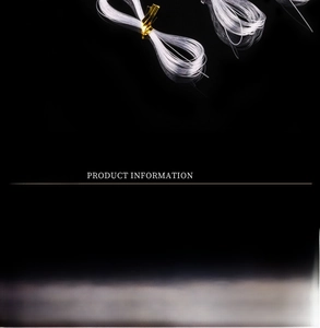 Detailed view of clear elastic beading cord for jewelry making in various lengths