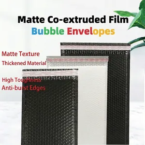 Matte padded bubble mailers with self-adhesive seal in various sizes and colors