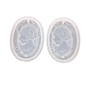Lot de moules en silicone camée élégant pour pendentifs en résine et plâtre DIY