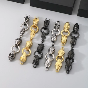 Gothic style stainless steel animal head and skull charms for DIY jewelry making