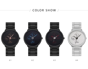 Multiple color options of YOLAKO men's quartz watches with triple sub-dial and steel bands