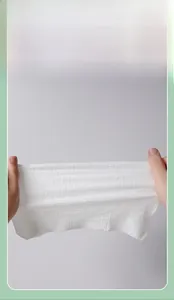 Detail showing tear resistant texture of compressed towel with pearl weave pattern