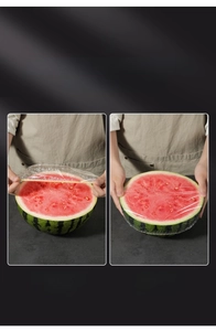 Elastic food covers for quick melon storage, clear PE material with stretch edges