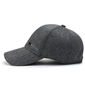 Casquette de baseball gris foncé pour homme avec écusson SPORTMEN et texture tricotée