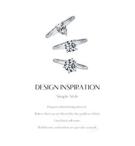 Detailed view of pear and round cut 1ct moissanite S925 silver rings with S925 hallmarks