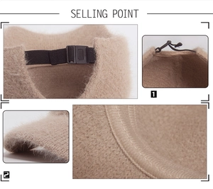 Detail of adjustable strap and soft faux rabbit fur texture on knit baseball cap