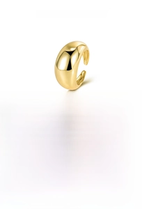 Detailansicht des verstellbaren S925 Sterlingsilberrings mit 18 Karat Vergoldung und Maßen