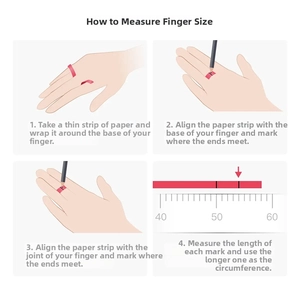 Step-by-step guide for measuring finger circumference for the pearl ring size