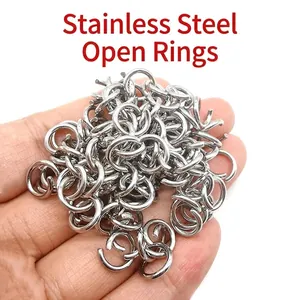 Stainless Steel Open Jump Rings Silver Circular Loops For DIY Jewelry Making Necklace Bracelet Handcraft Supplies Metallic