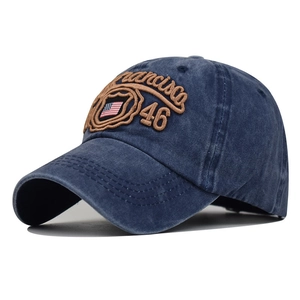Baseball Cap Vintage Washed Cotton San Francisco 46 Embroidery US Flag Distressed Adjustable Outdoor Sun Hat Unisex