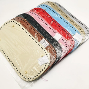 DIY PU leather bag bottoms with pre-punched holes and metal studs in various colors