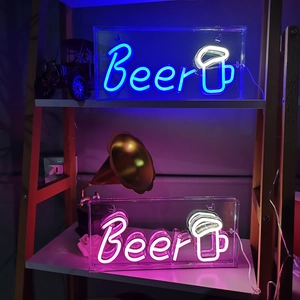 Beer LED Neon Sign Acrylic USB Battery Operated Bar Pub Club Party Wall Hanging Decor Atmosphere Lamp