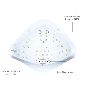 150W white professional LED nail lamp with 45 beads and smart infrared sensor