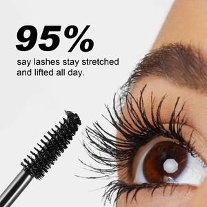 Waterproof lengthening curling mascara for long lasting makeup effect with fine brush.