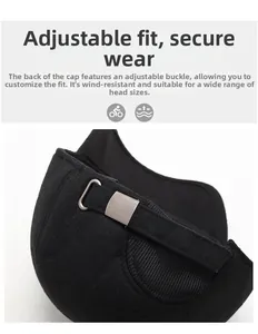 Detailed view of adjustable metal buckle and twill cotton fabric on a baseball cap