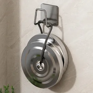 Wall-mounted gunmetal grey lid rack showing heavy load capacity with metal weights