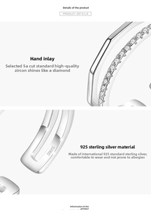 Detailed view of S925 sterling silver ring showing precise hand-set 5A zircon stones