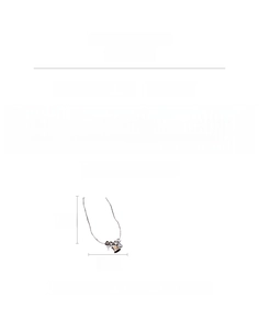 Detail of cross zircon pendant necklace with 48cm chain length and 1.4cm width dimensions