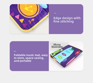 Detail of waterproof music mat featuring reinforced stitching and foldable design for storage