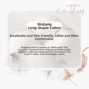 Macro close-up of premium natural long-staple cotton fibers for breathable baby blankets