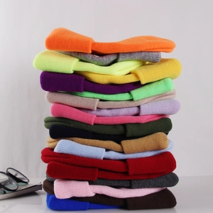 Solid Color Knitted Beanie Hat Warm Winter Ribbed Acrylic Minimalist Skull Cap For Men Women Casual Outdoor