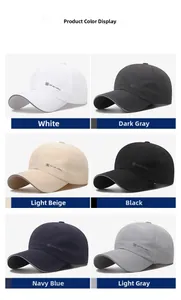Collection of breathable quick-dry baseball caps in six various colors with side logo
