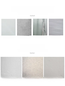 Guide showing wall compatibility for adhesive hooks on tile, marble, and glass surfaces