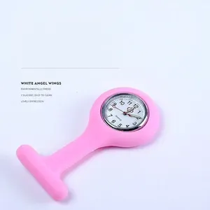 Professional Silicone Nurse Watch Medical Pocket Watch Pin-On Lapel Hanging Doctor Hospital Quartz Timepiece With Clip