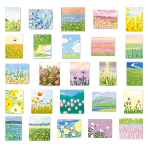 50 autocollants étanches de fleurs à l'huile pour gourdes DIY et planches à roulettes
