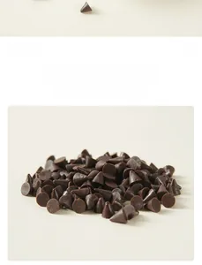 Macro shot of realistic miniature dark chocolate cones for DIY crafts and dollhouse decor