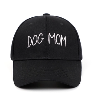 Dog Mom Embroidered Baseball Cap Cotton Twill Adjustable Strapback Hat Casual Outdoor Sun Protection Street Fashion Women