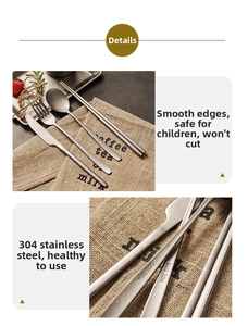 Close-up of SUS 304 stamp on vintage snowflake grey stainless steel cutlery set