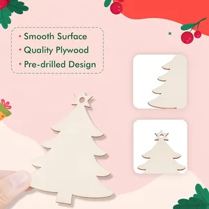 Unfinished Christmas tree wood slices for DIY crafts and holiday home ornaments