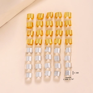 U-shaped gold and silver metal dreadlock beads and hair cuffs in 0.5cm and 0.8cm sizes