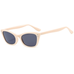 Lunettes De Soleil Oeil De Chat Rétro Monture PC Verre AC Protection UV400 Rivets Métalliques Mode Urbaine Pour Femmes Hommes