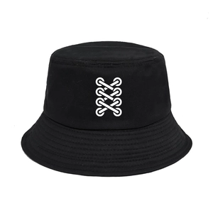 Unisex Cotton Bucket Hat With Cross Graphic Print Sun Protection Retro Outdoor Travel Foldable Summer Sun Hat