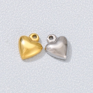 Heart Shape Hollow Out Stainless Steel Pendant Minimalist Fashion DIY Jewelry Making Charm For Necklace Bracelet