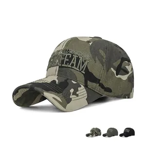 Cotton Baseball Cap Military Tactical Embroidered Seal Team Outdoor Sports Adjustable Sun Protection Hat For Men Women