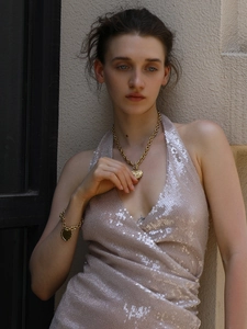 Ensemble collier et bracelet à maillons épais plaqué or 18 carats avec pendentif cœur