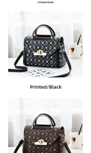 Détail de sacs bandoulière tendance avec imprimé ours et fermoir rotatif doré chic