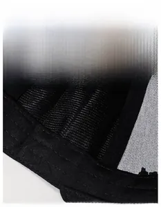 Detail view of the wide moisture-wicking sweatband inside the black casual men's cap