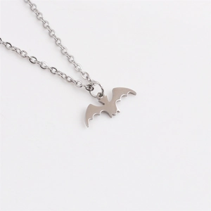 Collana Con Ciondolo A Pipistrello Acciaio Inossidabile Gotico Halloween Punk Gioiello Regalo Per Uomini Donne