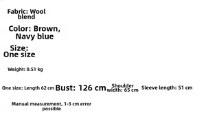 Detailed size chart for American vintage striped polo shirt with fabric and measurement info