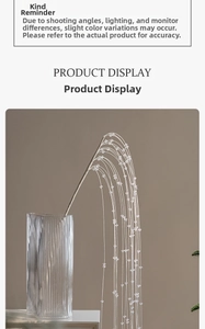 Detailed view of a ribbed glass vase with elegant beaded branch for Christmas decor