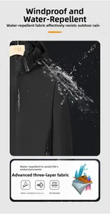 Detailansicht der wasserdichten und winddichten Materialschichten der Outdoor-Jacke