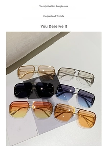 Flat lay of six diverse colored pilot aviator sunglasses with gradient lenses