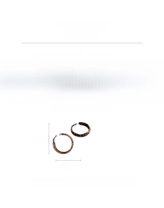 Size guide for vintage leopard print hoop earrings showing dimensions 4.7cm by 1cm