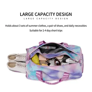Sac de voyage étanche avec imprimé graffiti et compartiment chaussures pour le sport